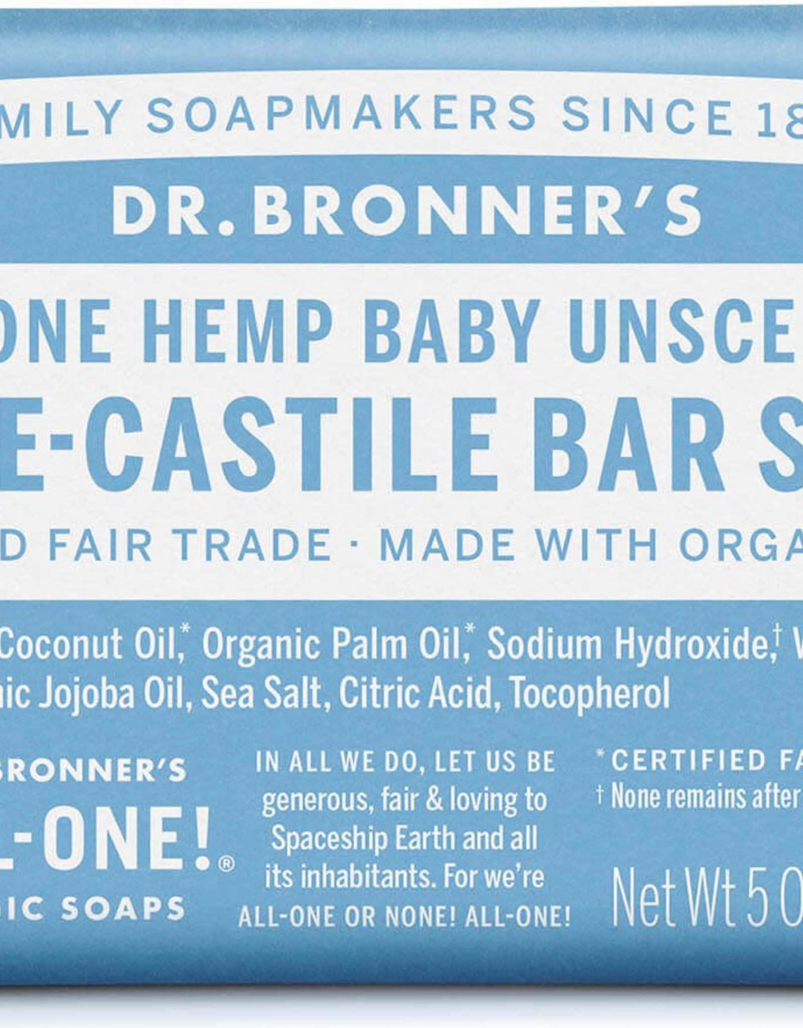 Dr. Bronner Dr. Bronner's - Baby soap bar unscented 140g