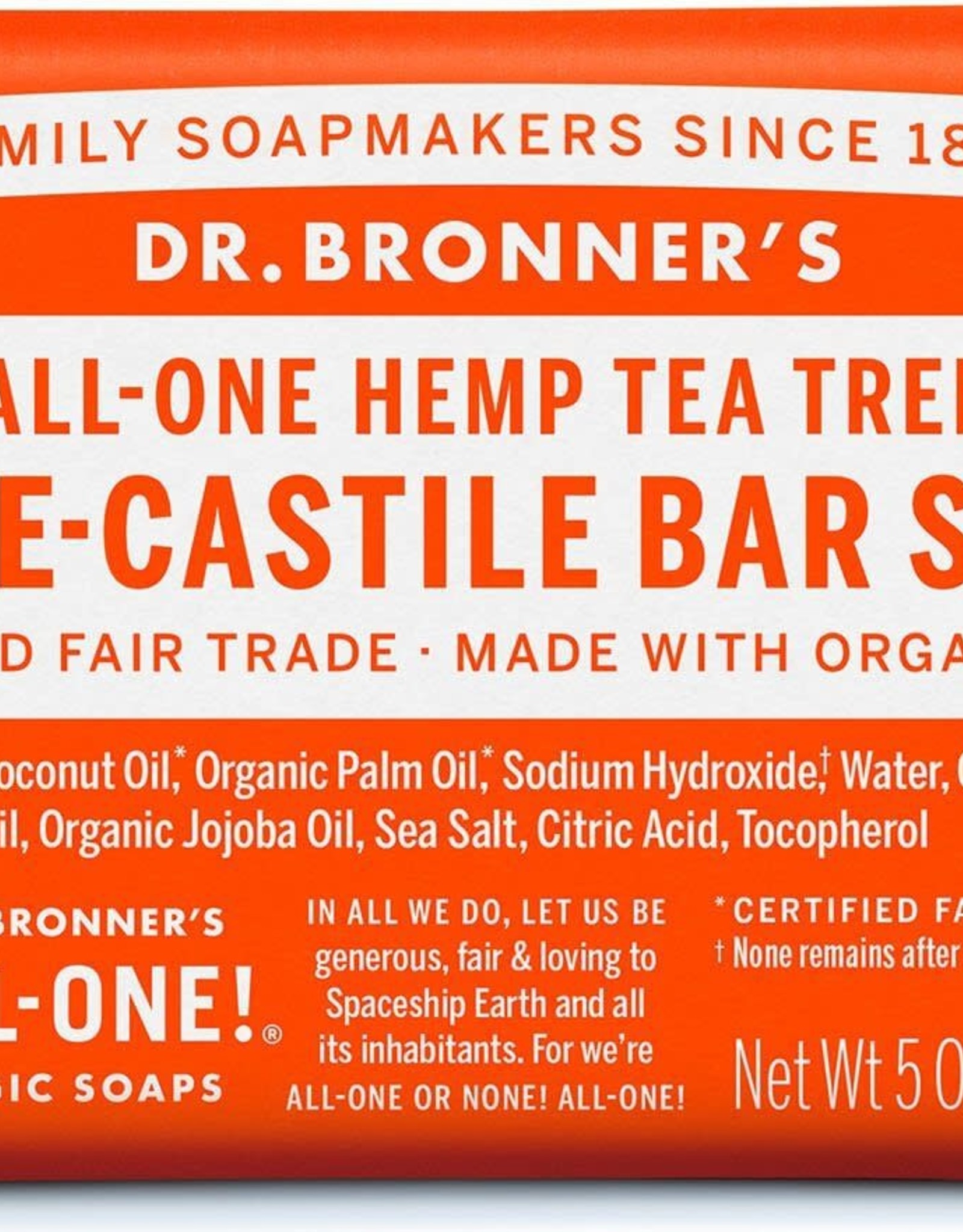 Dr. Bronner Dr. Bronner's - soap bar Tea Tree 140g