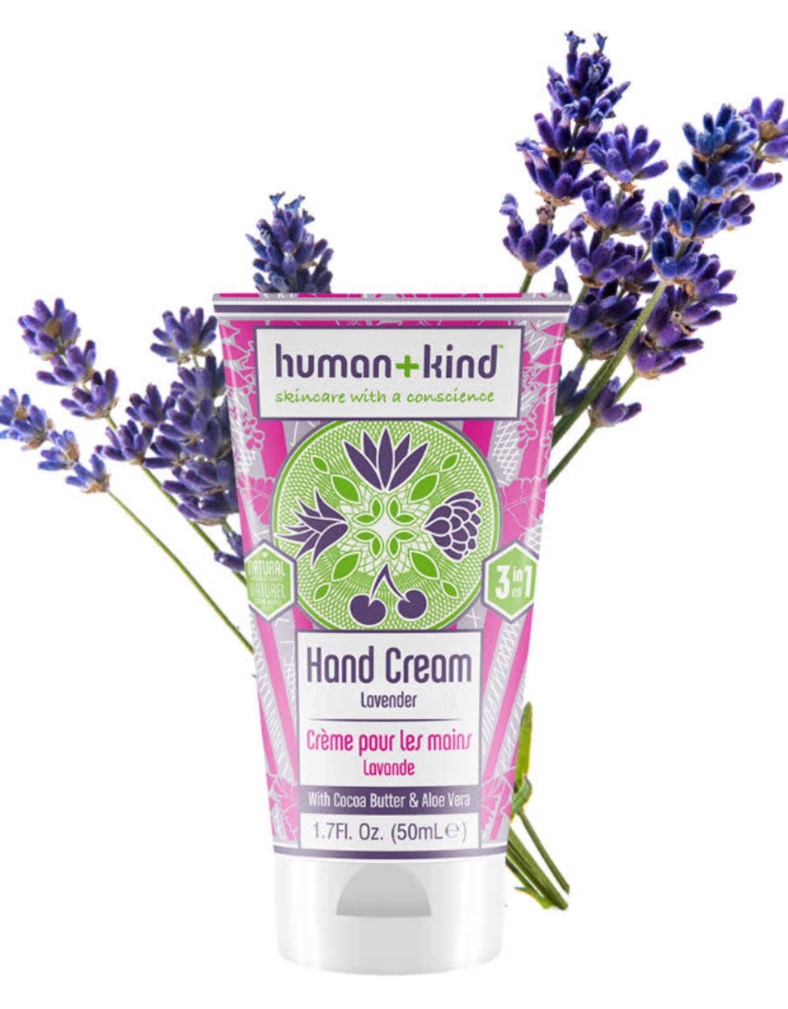 human+kind Vegan hand/elleboog/voetcreme lavender 50ml