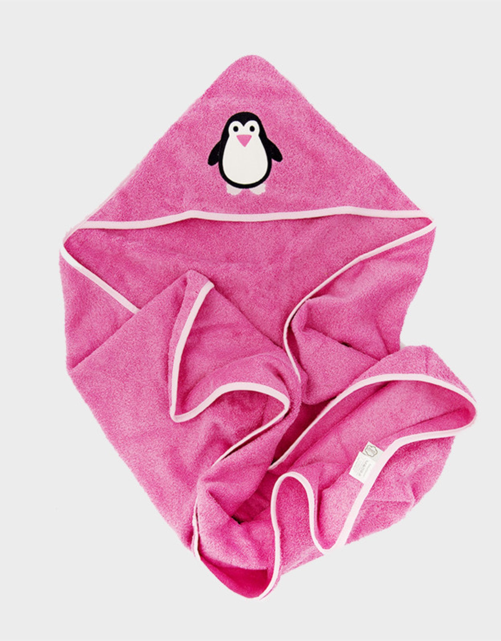 ImseVimse Hooded Towel - Pink Penguin 100 x 100cm