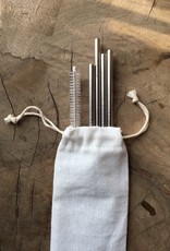 mon.MO Reusable Straws - RVS - 6mm - 4 stuks + brush