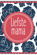 Roos met Witte Stippen Postkaart Liefste mama