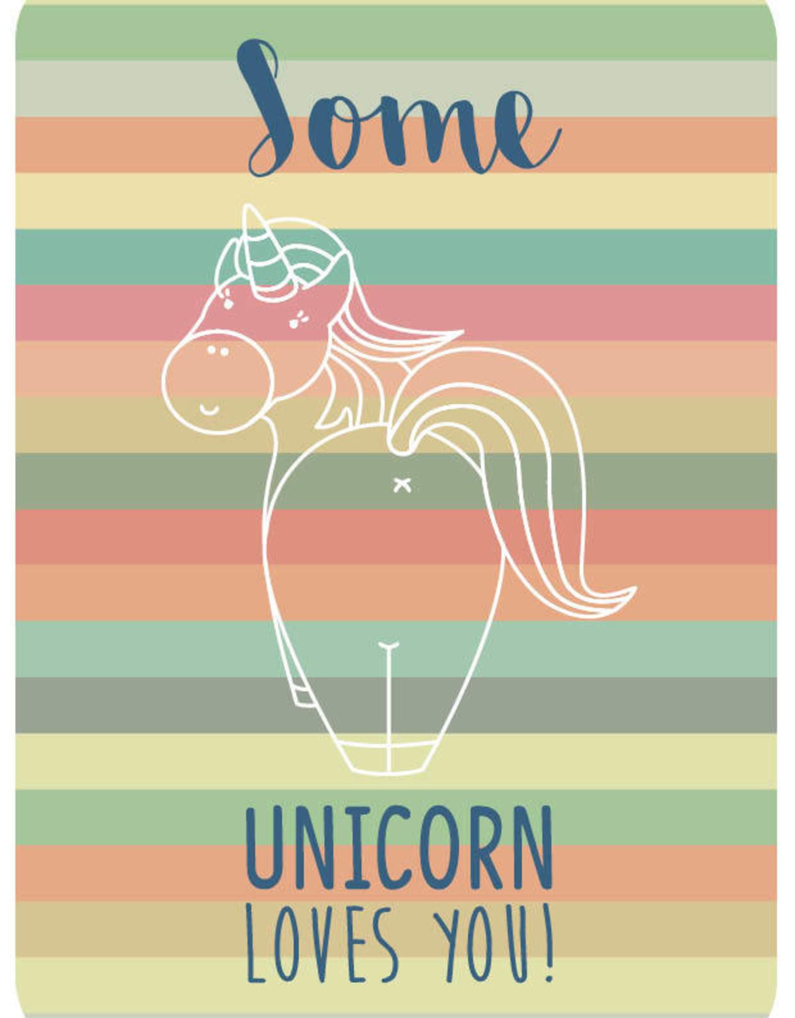 Roos met Witte Stippen Postkaart Some Unicorn Loves You