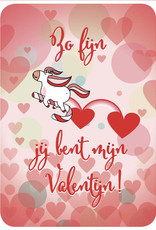 Roos met Witte Stippen Postkaart Zo fijn Valentijn