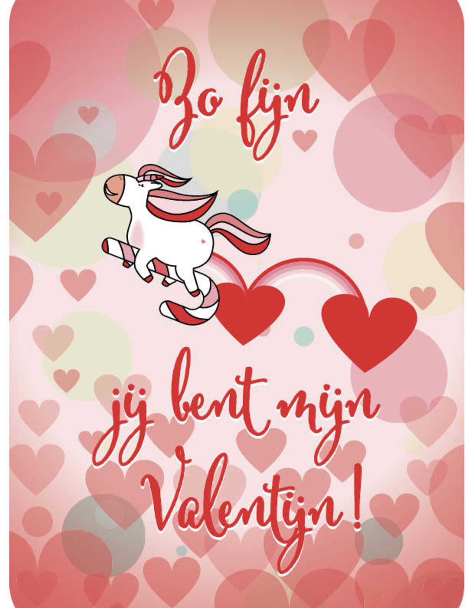 Roos met Witte Stippen Postkaart Zo fijn Valentijn