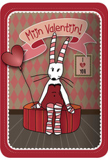 Roos met Witte Stippen Postkaart Mijn Valentijn