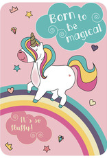 Roos met Witte Stippen Postkaart Born to be Magical