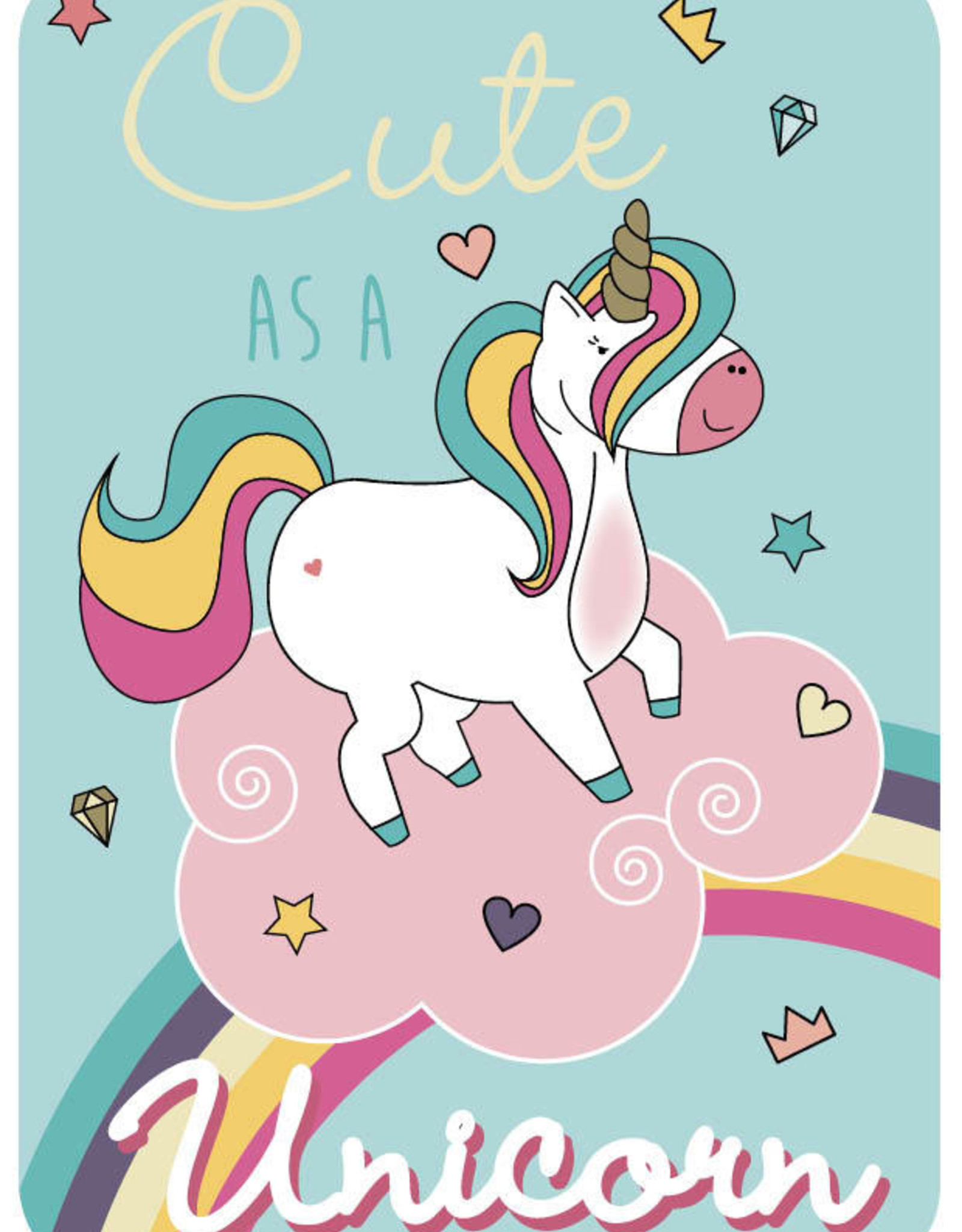 Roos met Witte Stippen Postkaart Cute as a Unicorn