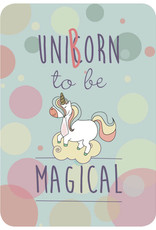 Roos met Witte Stippen Postkaart Uniborn to be Magical