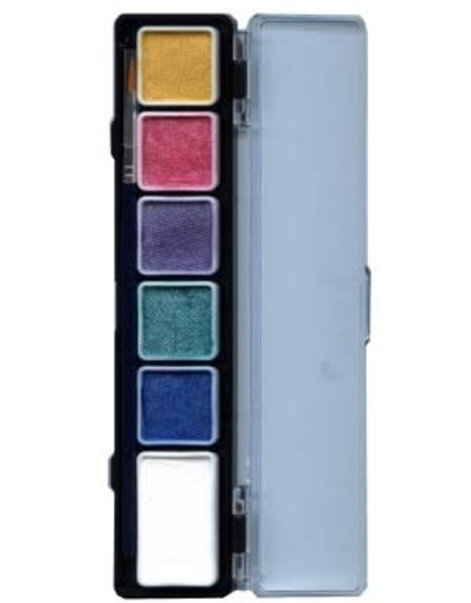 PartyXplosion Palette Pearl colours 5 x 3 and 1 x 6 gram with a brush size 2