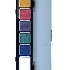 PartyXplosion Palette Pearl colours 5 x 3 and 1 x 6 gram with a brush size 2