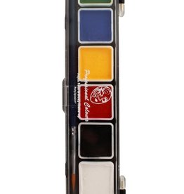 PartyXplosion Palette Essential colours 5 x 3 and 1 x 6 gram with a brush size 2