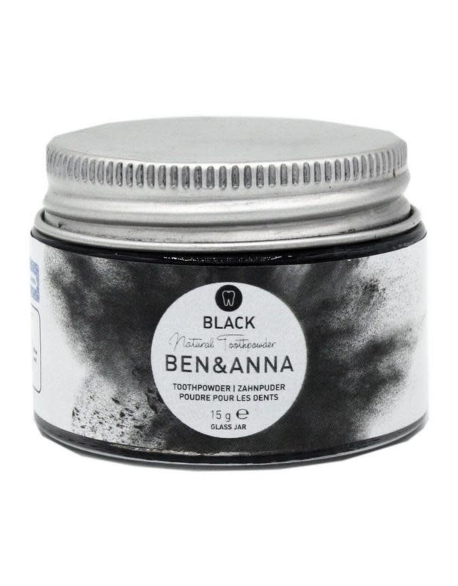 Ben & Anna Tandpoeder zwart active charcoal 20g