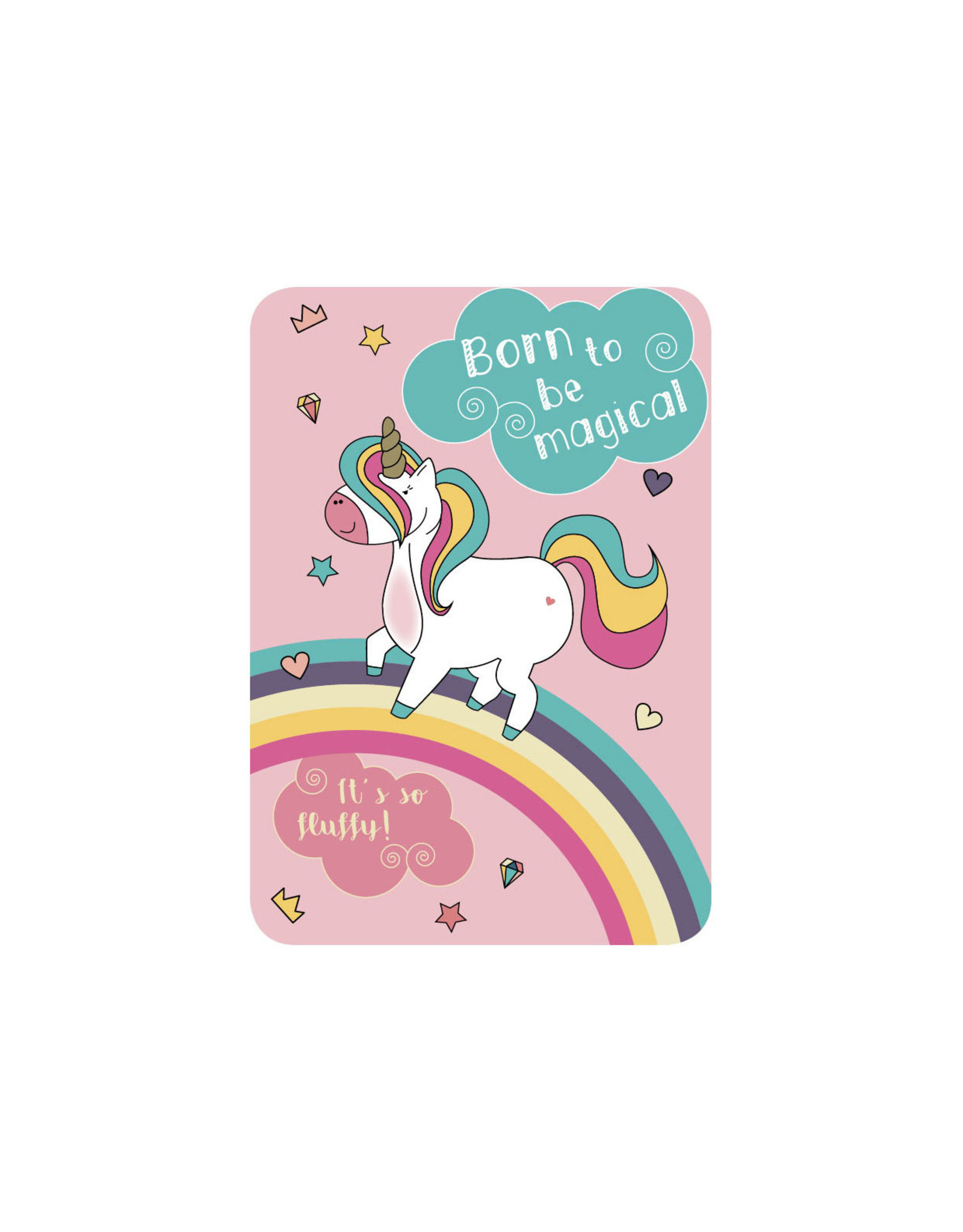 Roos met Witte Stippen Postkaart Born to be Magical