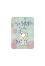 Roos met Witte Stippen Postkaart Uniborn to be Magical