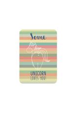 Roos met Witte Stippen Postkaart Some Unicorn Loves You