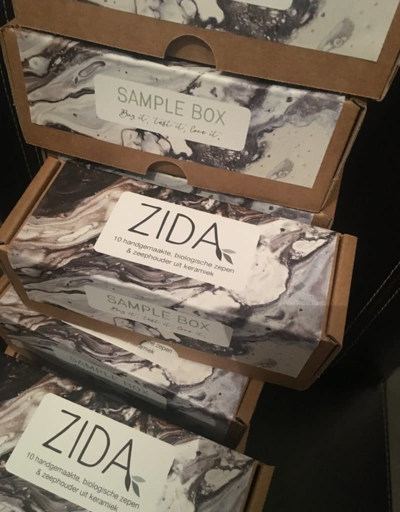 Zida Mix van zepen - Sample Box - zeepjes Zida