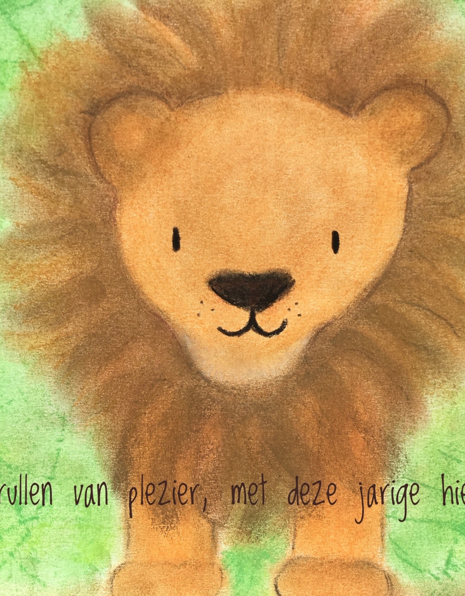 snoetjes vol sproetjes Kaartje Leeuw vierkant - Brullen van plezier