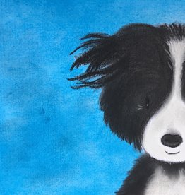 snoetjes vol sproetjes Kaartje Blauw vierkant - Collie