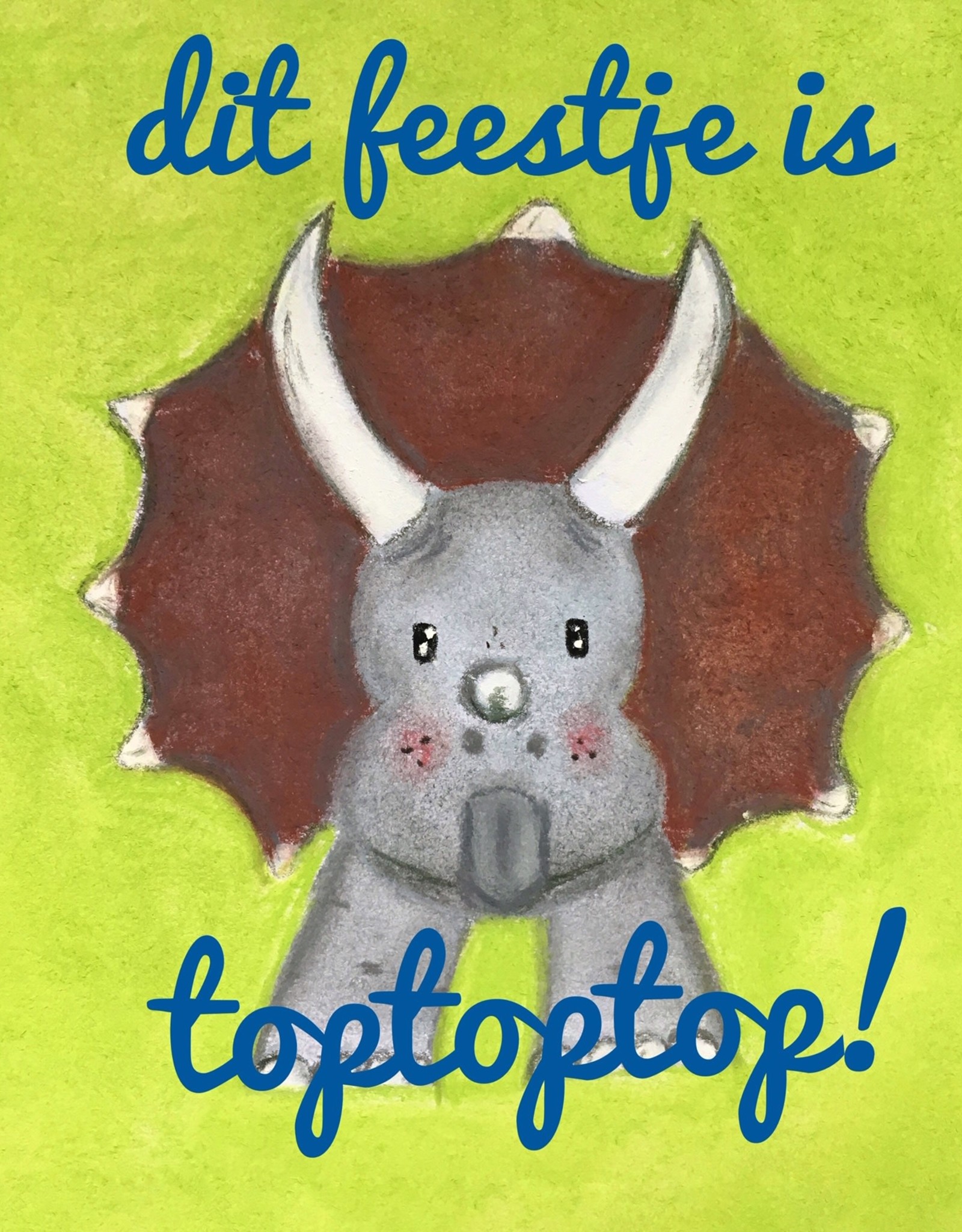 snoetjes vol sproetjes Kaartje Dino vierkant - Toptoptop