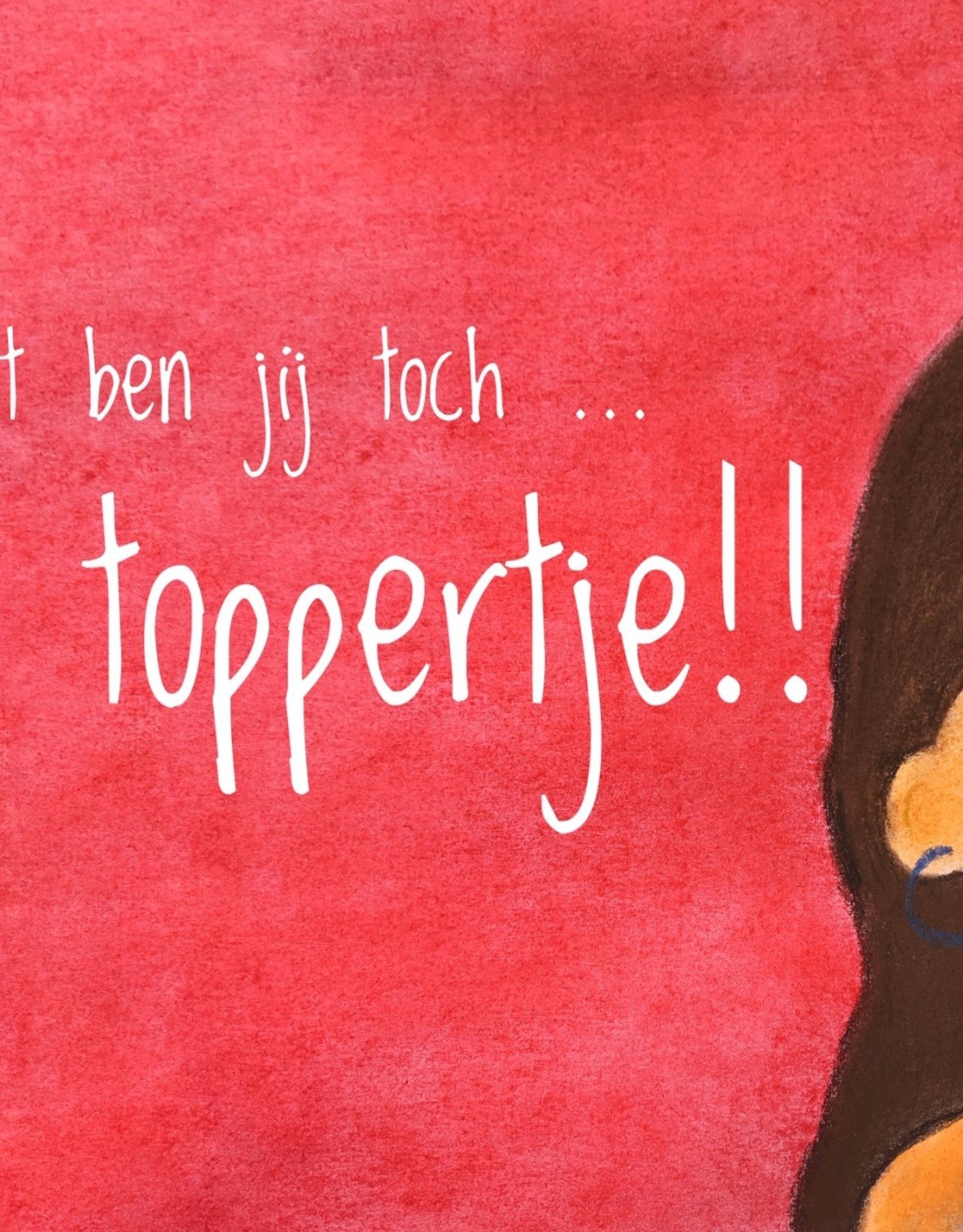 snoetjes vol sproetjes Kaartje Rood rechthoek - Toppertje