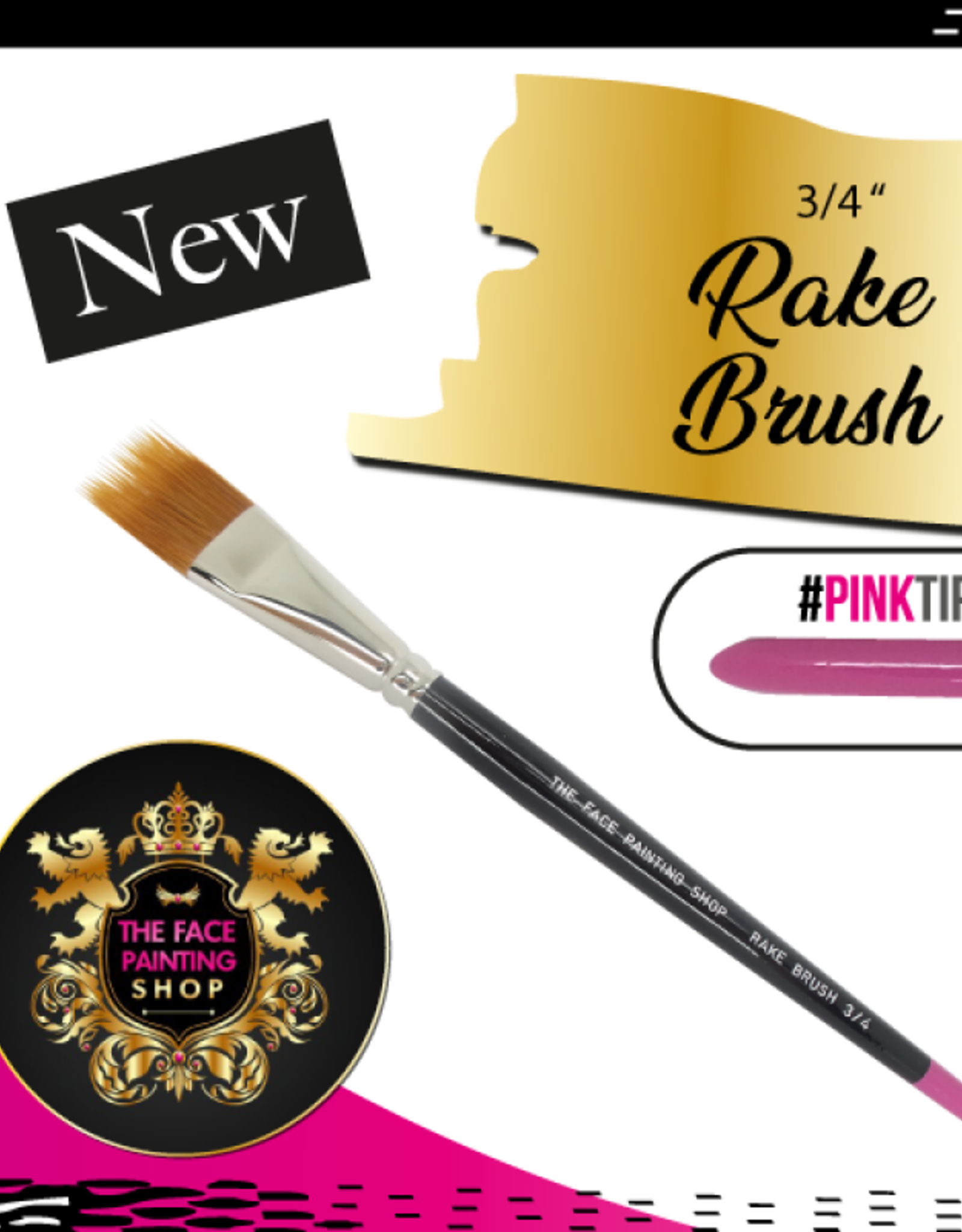 Pink Tips Pink Tips Brush - rake brush 3/4