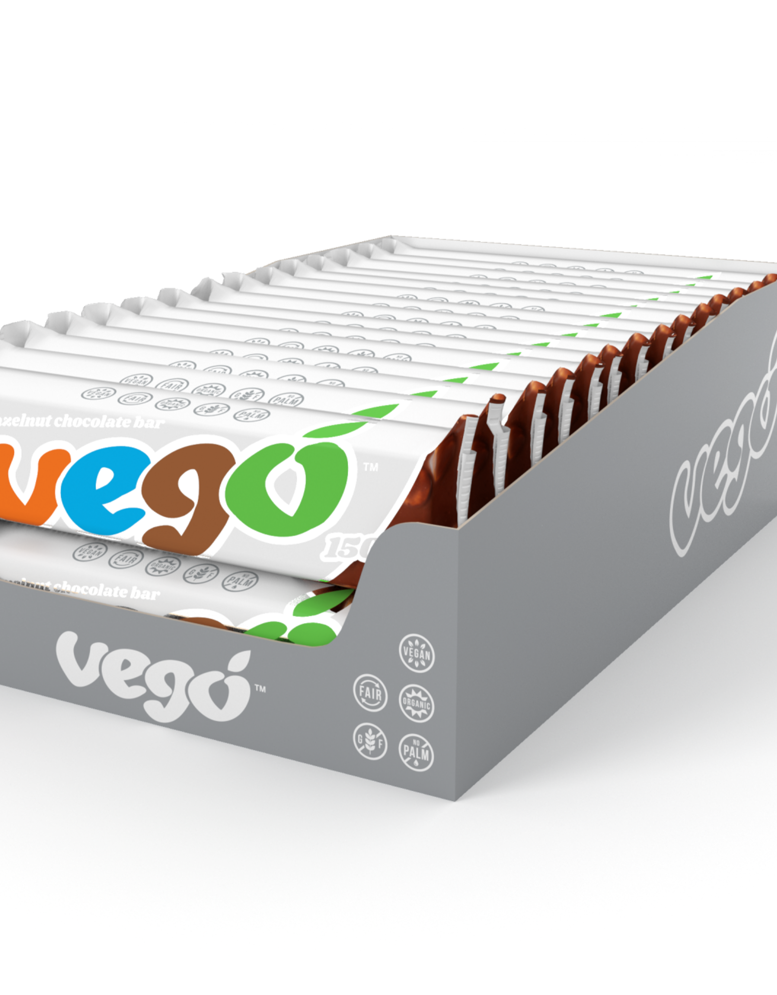 Vego Vego Whole hazelnut chocolate bar bio 150g