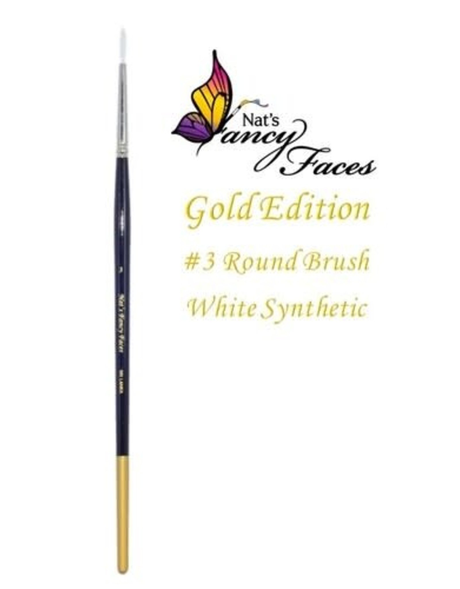 Fusion Nat's Gold Edition - Face Painting Brush #3 Round