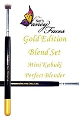 Fusion Nat's Gold Edition | Face Painting Mini Kabuki & Perfect Blender Set