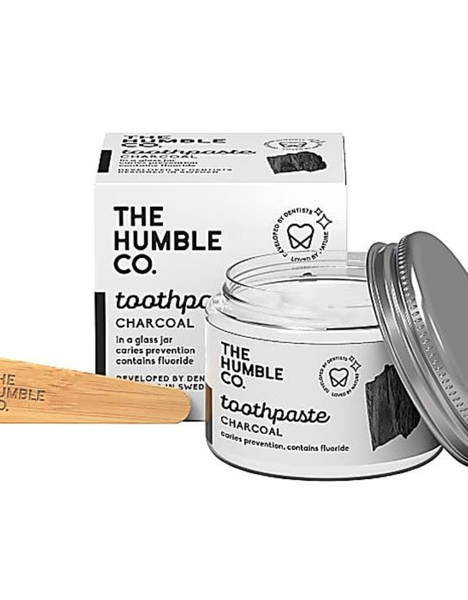 The Humble Co. Humble Natural Toothpaste Tandpasta Zero Waste - Charcoal met fluor - Houtskool 50ml