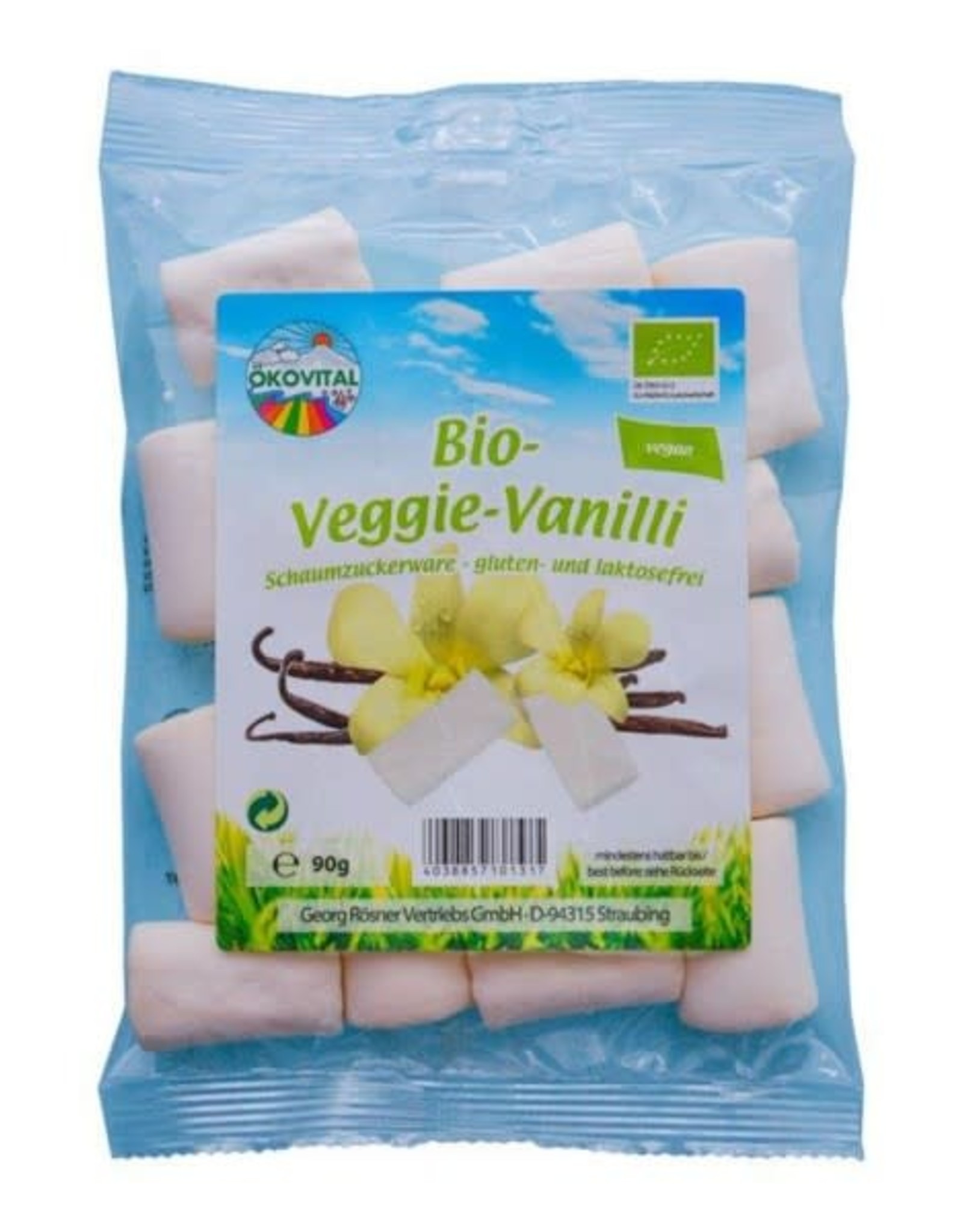 Okovital Vegan vanille marshmallows, Bio, 90g