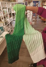Roos met Witte Stippen Homemade sjaal regenboog groen 100% katoen