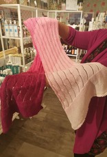 Roos met Witte Stippen Homemade sjaal regenboog roos 100% katoen