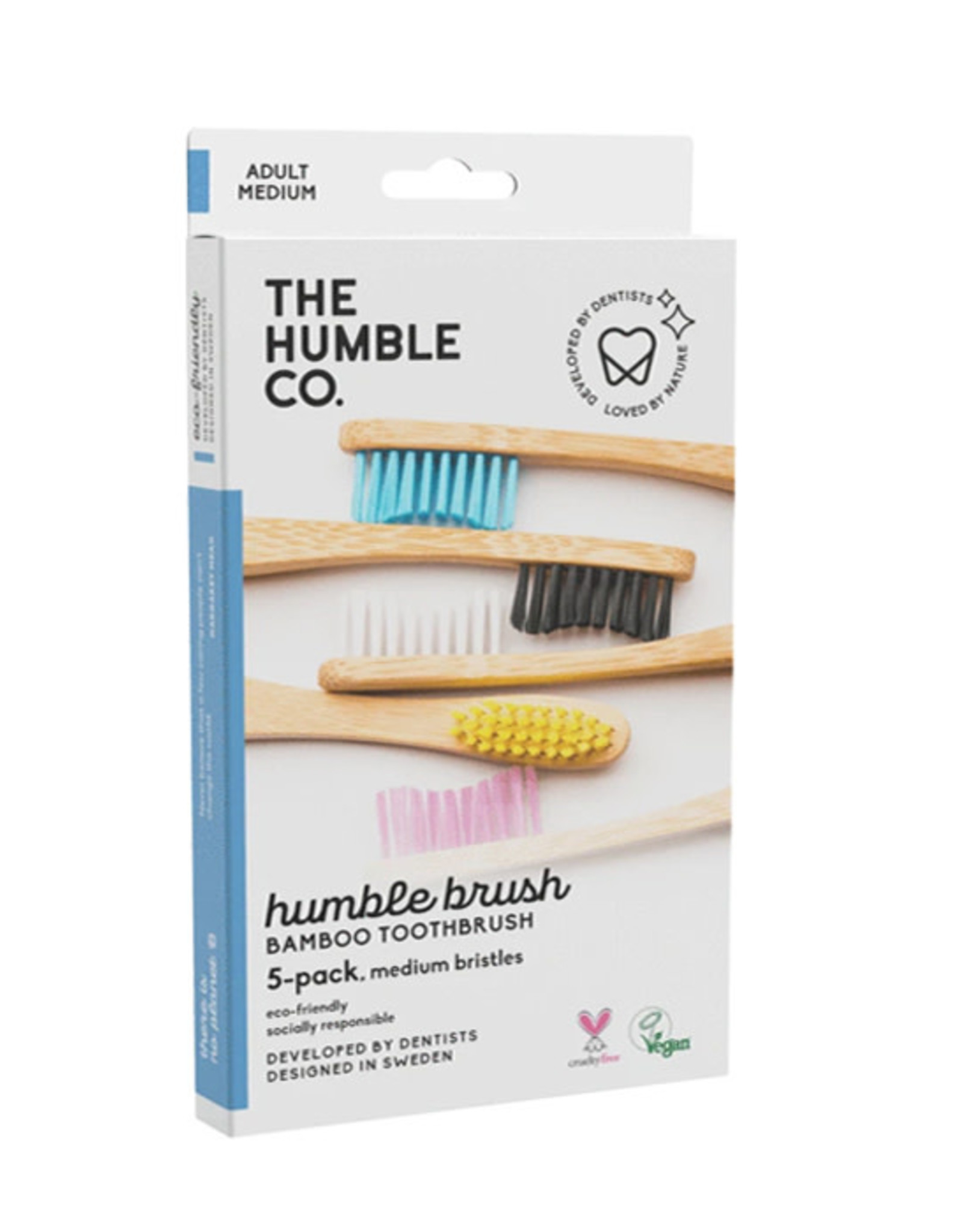 The Humble Co. Humble Brush Bamboe tandenborstels - medium - 5 stuks