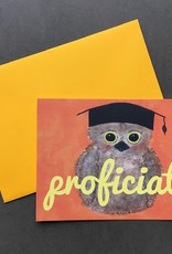 snoetjes vol sproetjes Kaartje uil rechthoek - Proficiat