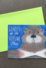 snoetjes vol sproetjes Kaartje Bever rechthoek - Geniet van jullie nieuwe thuis