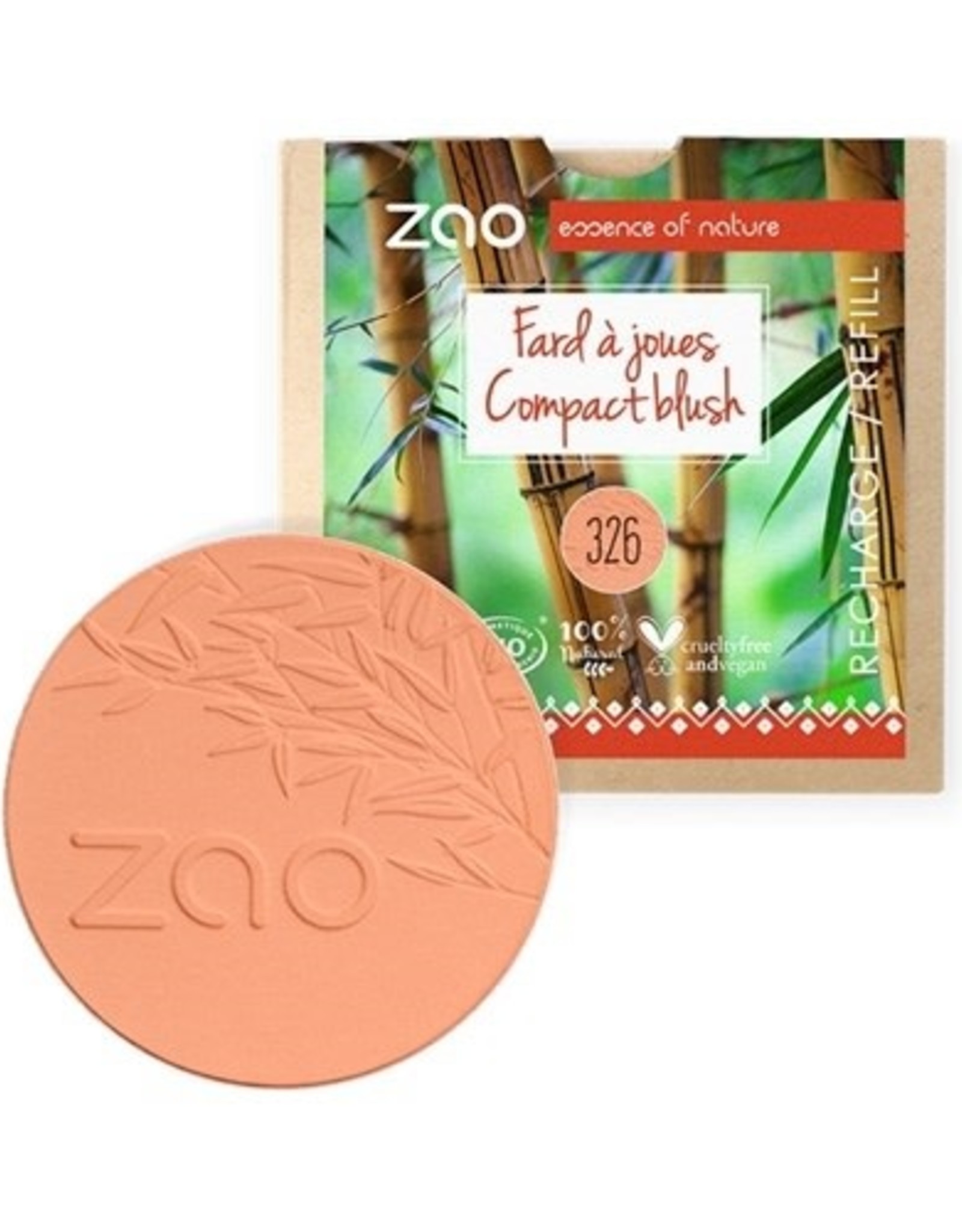 Zao ZAO Bamboo Compact Blush Refill 326 (Natural Radiance)