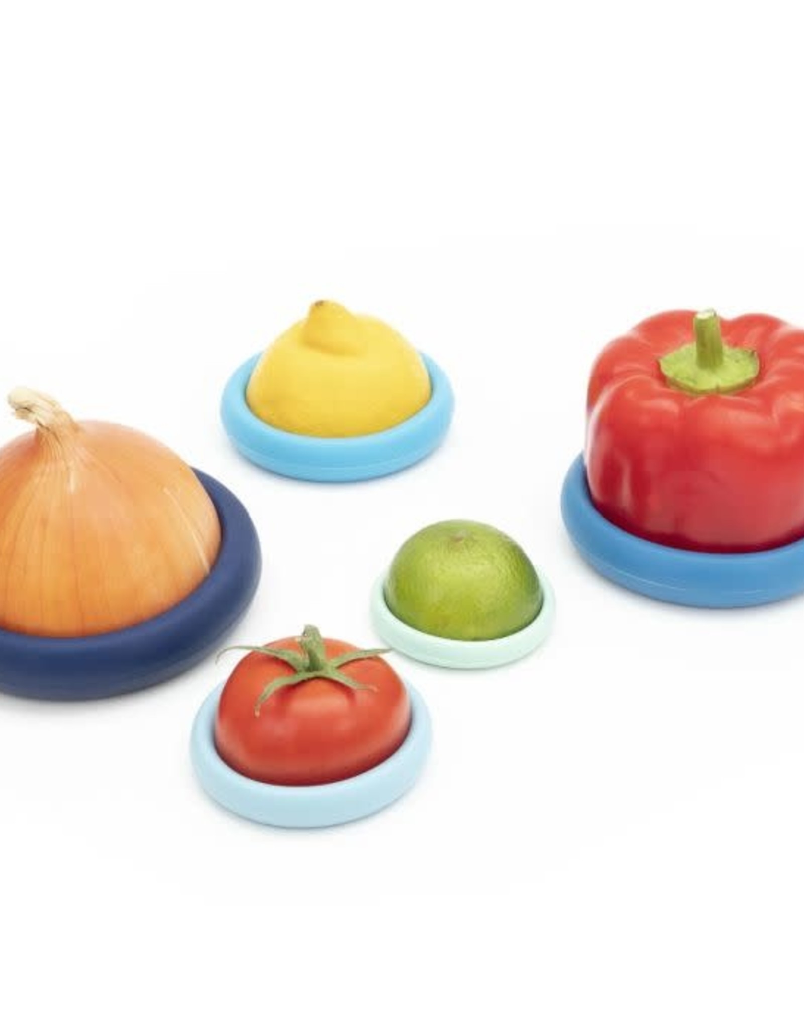 Foodhuggers Reusable Food Savers - Ice Blue - 5 stuks