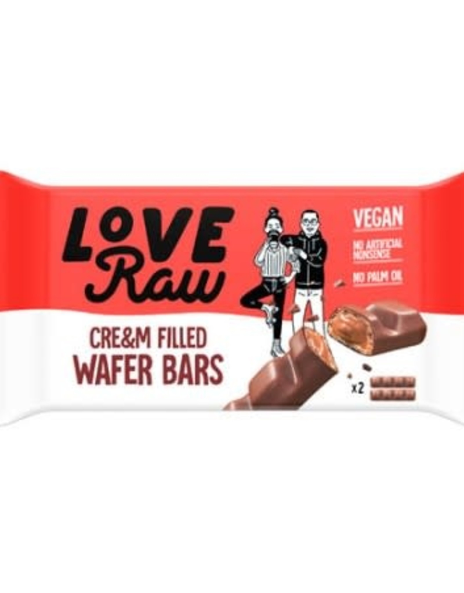 Love Raw Love raw cream filled waffer bars 43g