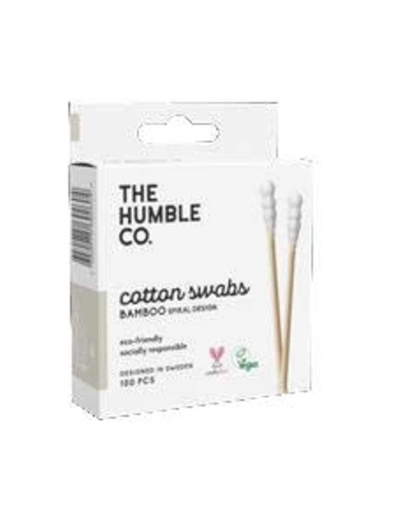 The Humble Co. Humble Bamboo Cotton Swaps White Spiral 100pcs