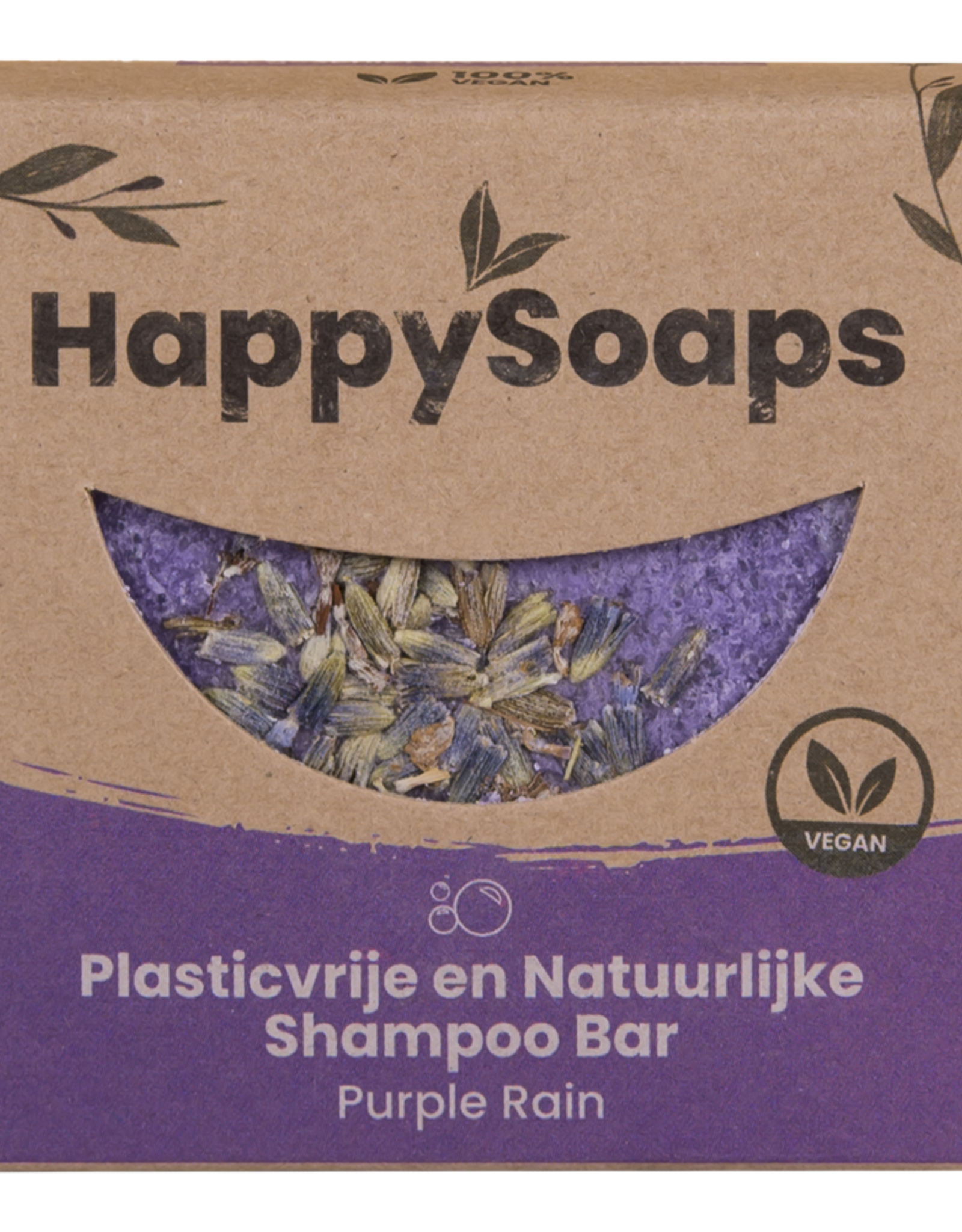 Happy Soaps Purple rain shampoo bar (zilvershampoo) voor normaal en blond haar - 70g