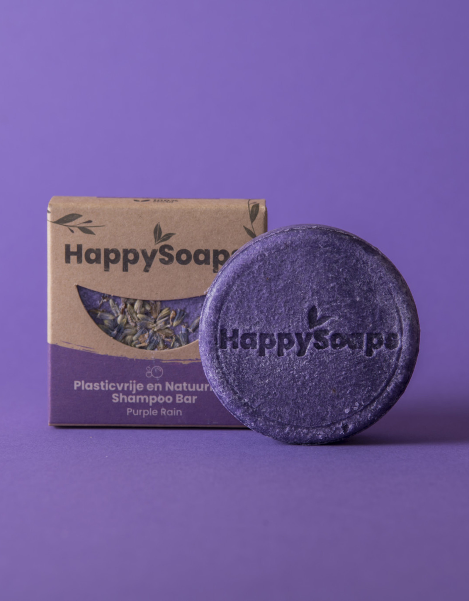 Happy Soaps Purple rain shampoo bar (zilvershampoo) voor normaal en blond haar - 70g