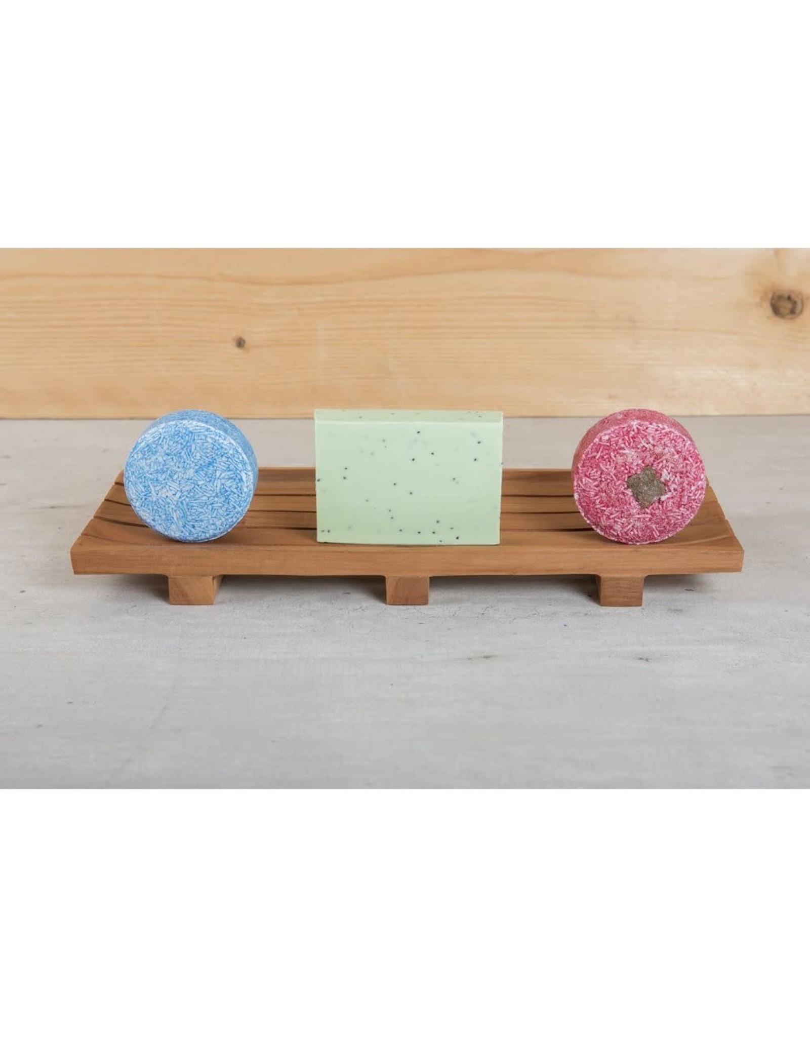 Happy Soaps Grote Shampoo Bar / Zeep Houder van Mahonie Hout