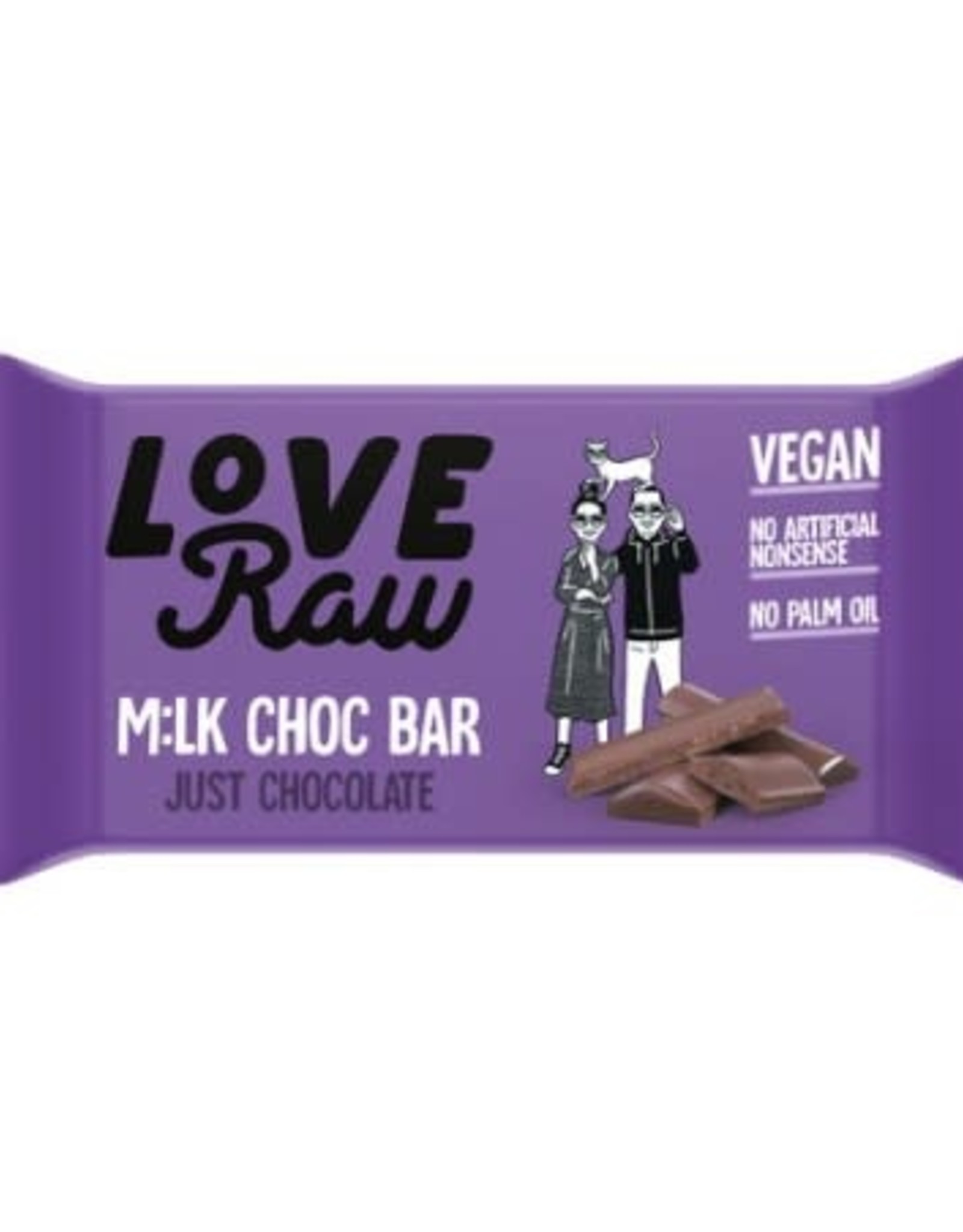 Choc bar juste chocolat MILK - LoveRaw 30g