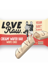 Love Raw Love raw cream filled waffer bars white chocolate 43g