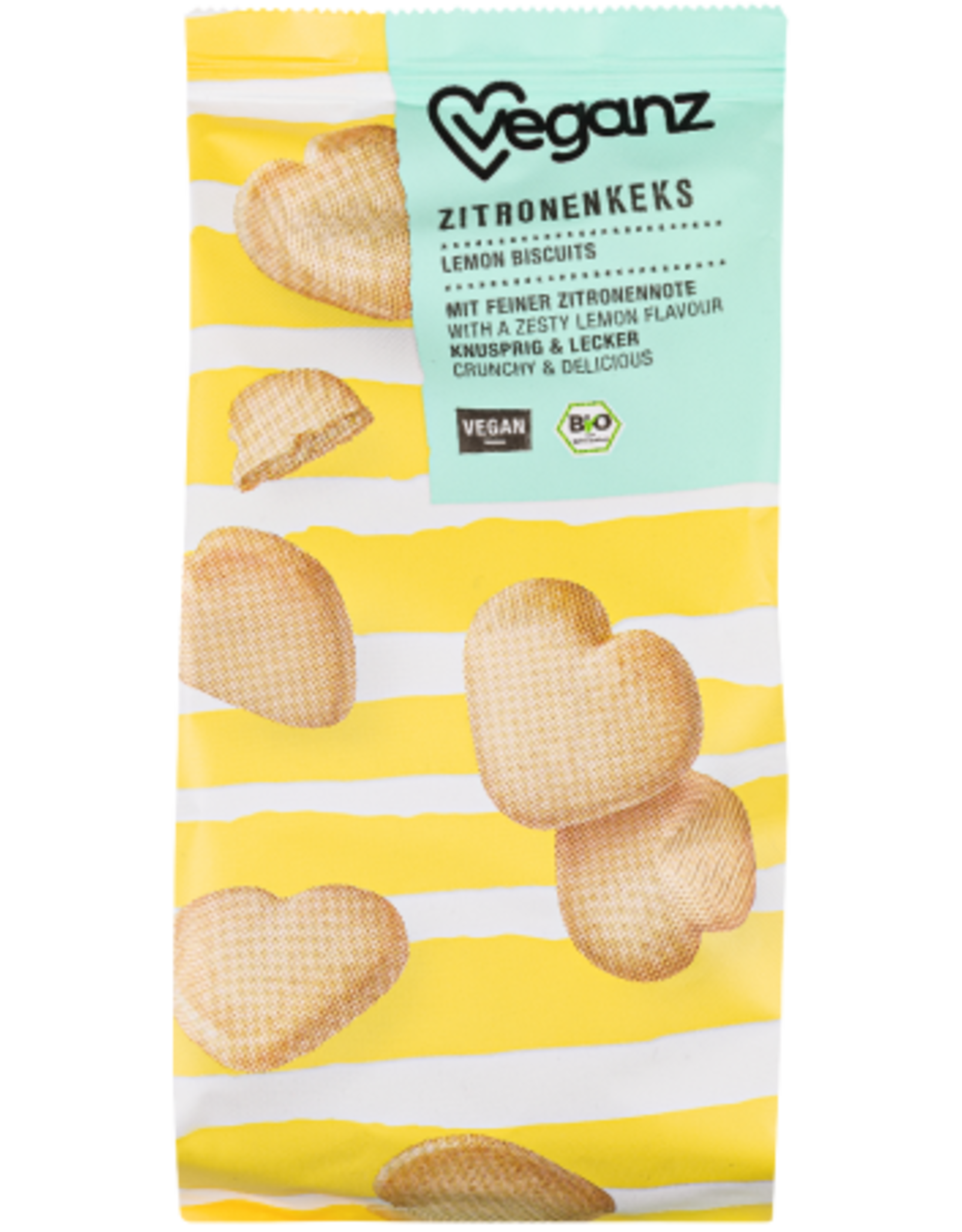 veganz Bio hartenkoekjes met citroensmaak - Veganz - 150g