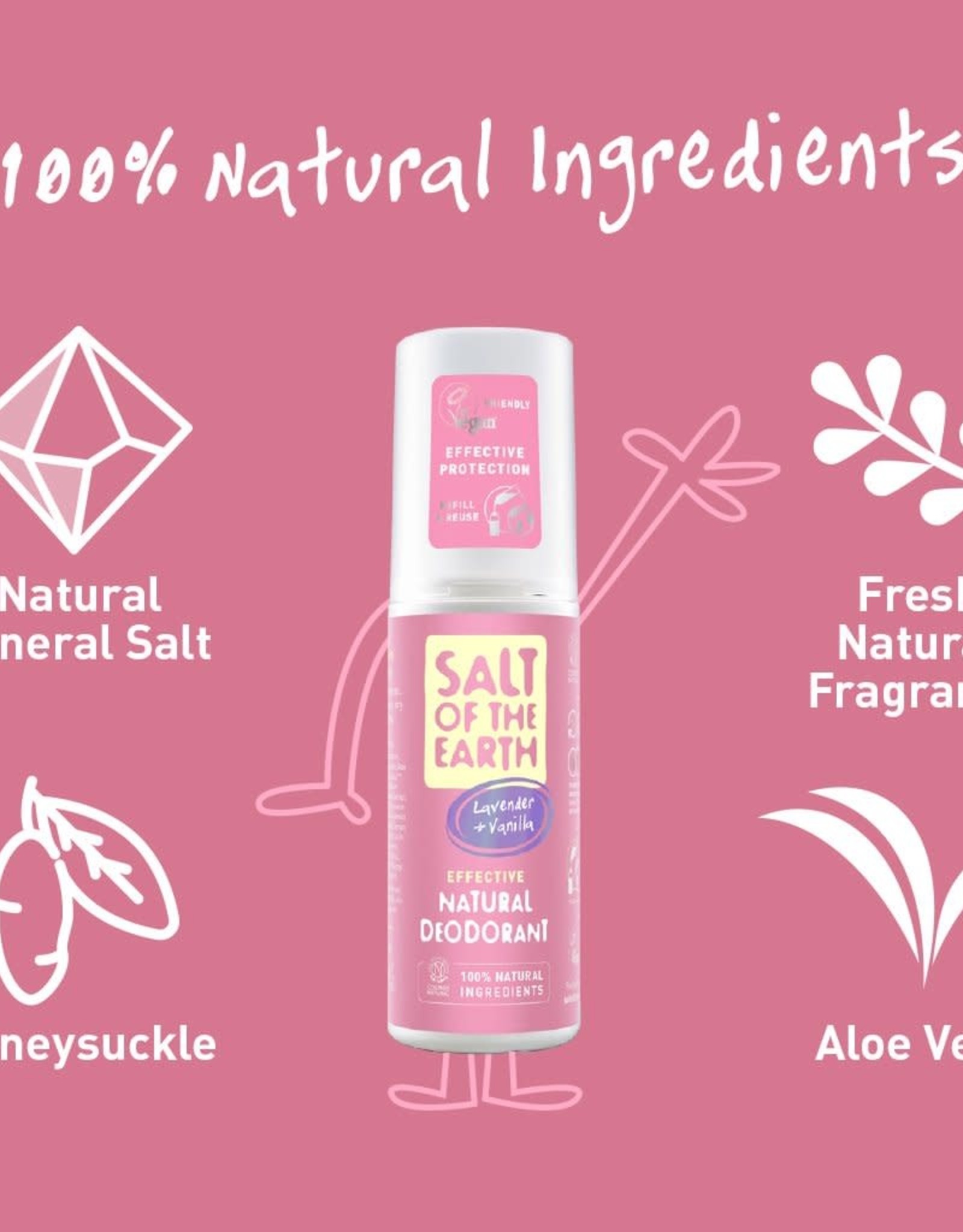 Salt of the Earth Salt of the Earth - Natuurlijke deo pure aura spray lavender&vanilla 100 ml