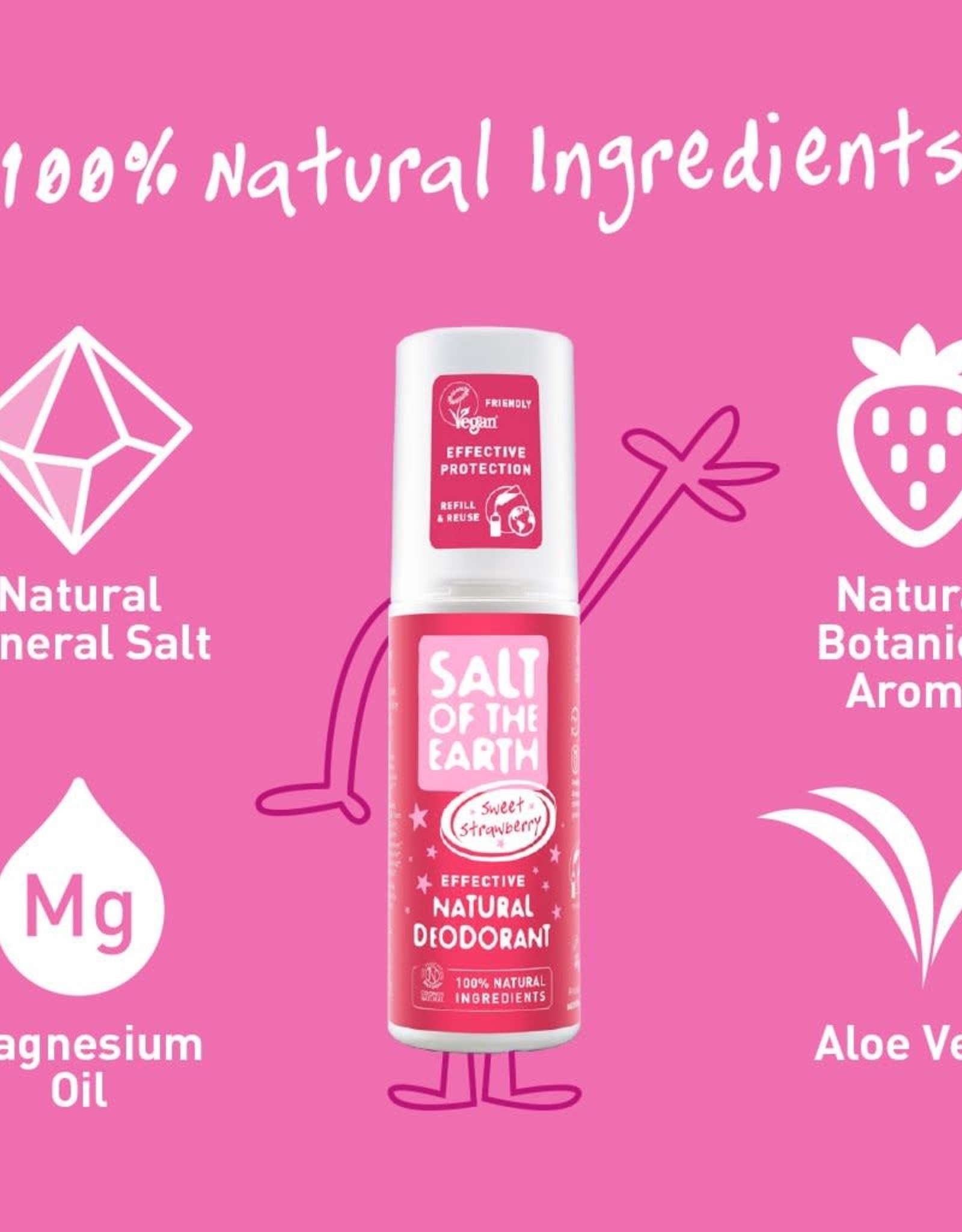 Salt of the Earth Sweet Strawberry Natural Deodorant Spray 100 ml
