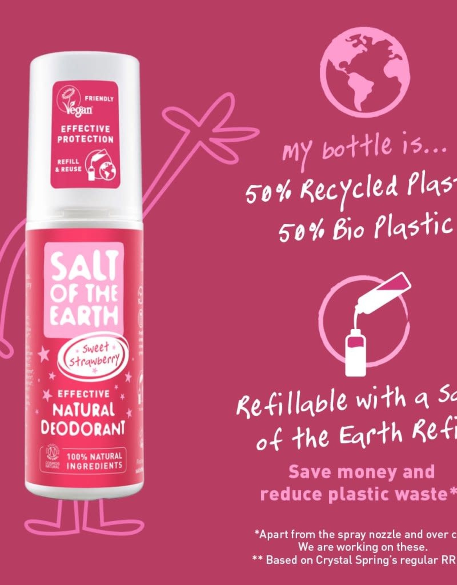 Salt of the Earth Sweet Strawberry Natural Deodorant Spray 100 ml