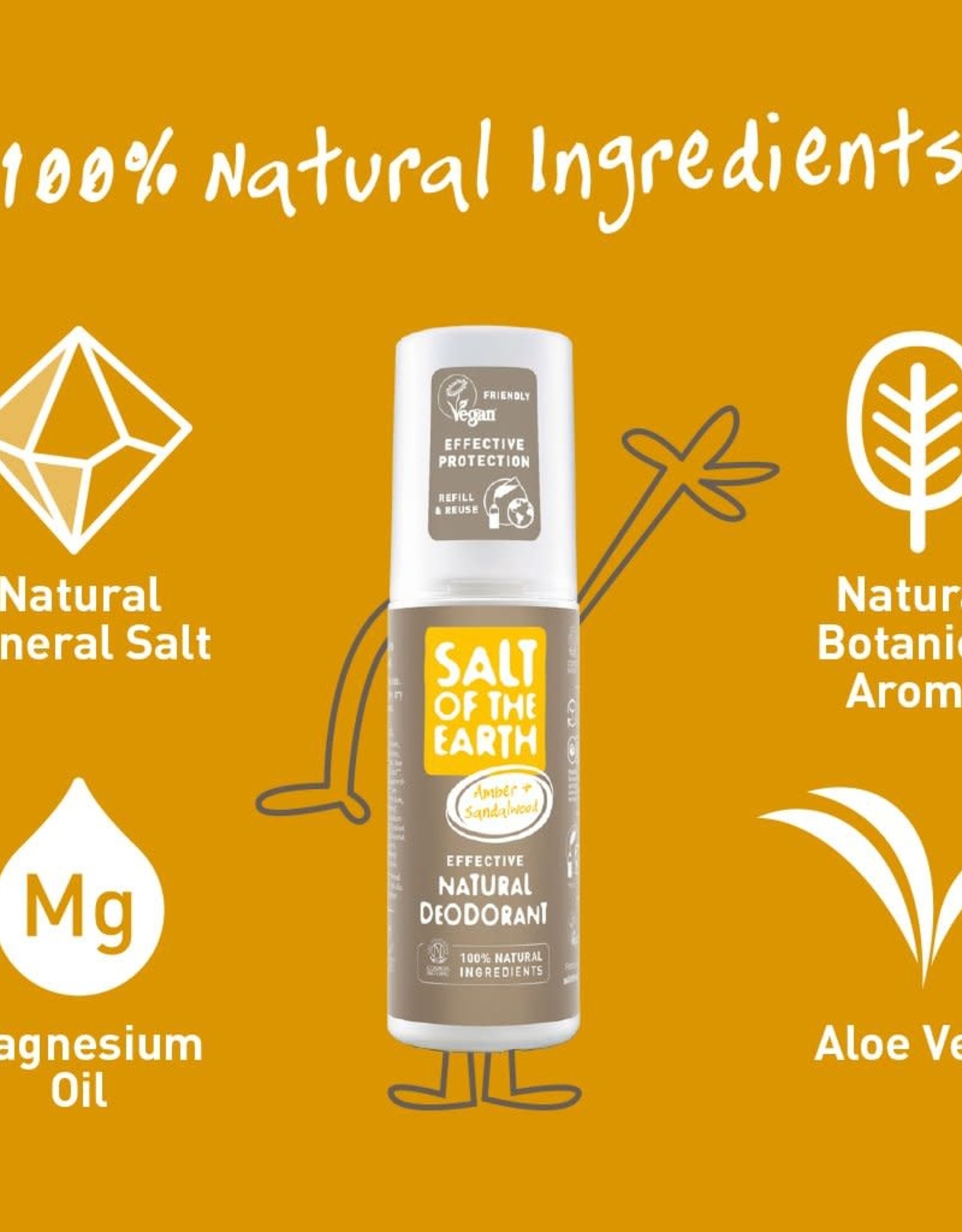 Salt of the Earth Amber & Sandalwood Natural Deodorant Spray 100 ml